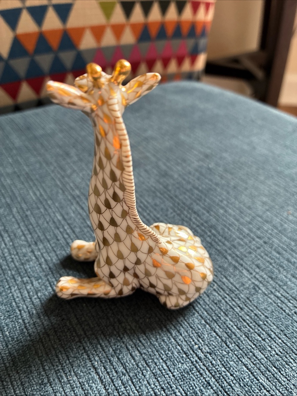 Herend Giraffe 15471 gold fishnet figurine - Picture 3 of 6